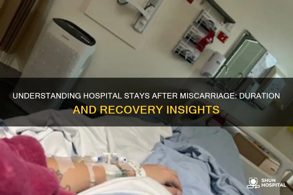 how many days you stayed in hospital after a miscarriage