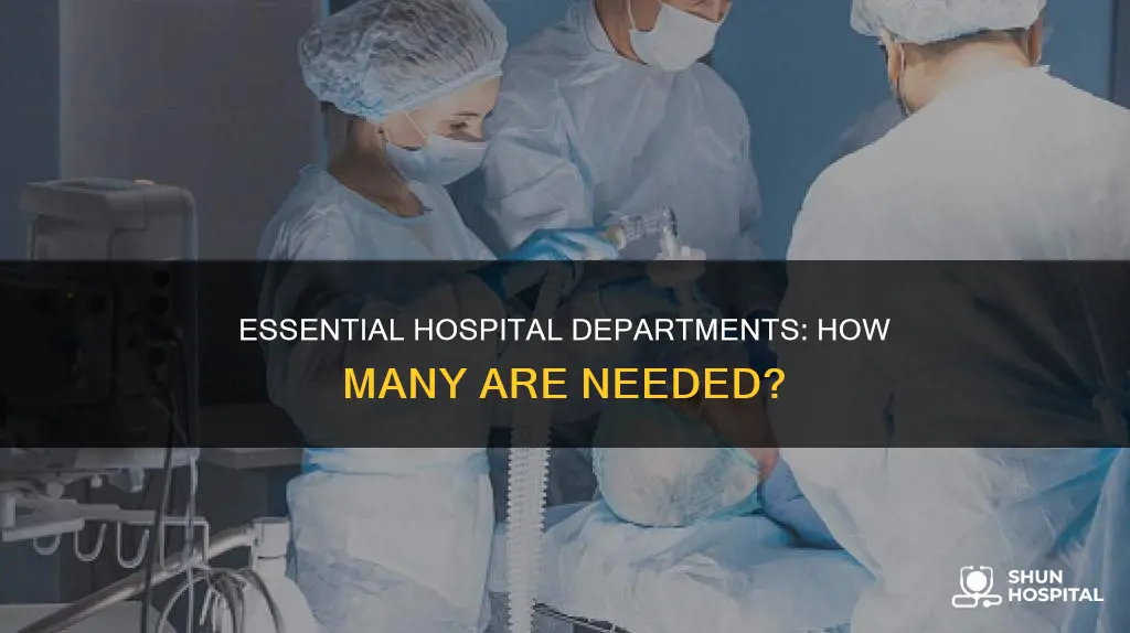 how many departments required in a hospital