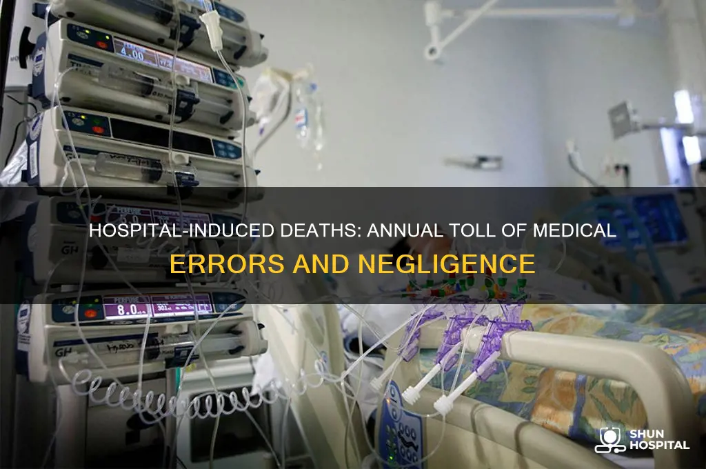 how many die in hospitals yearly caused by hospitals