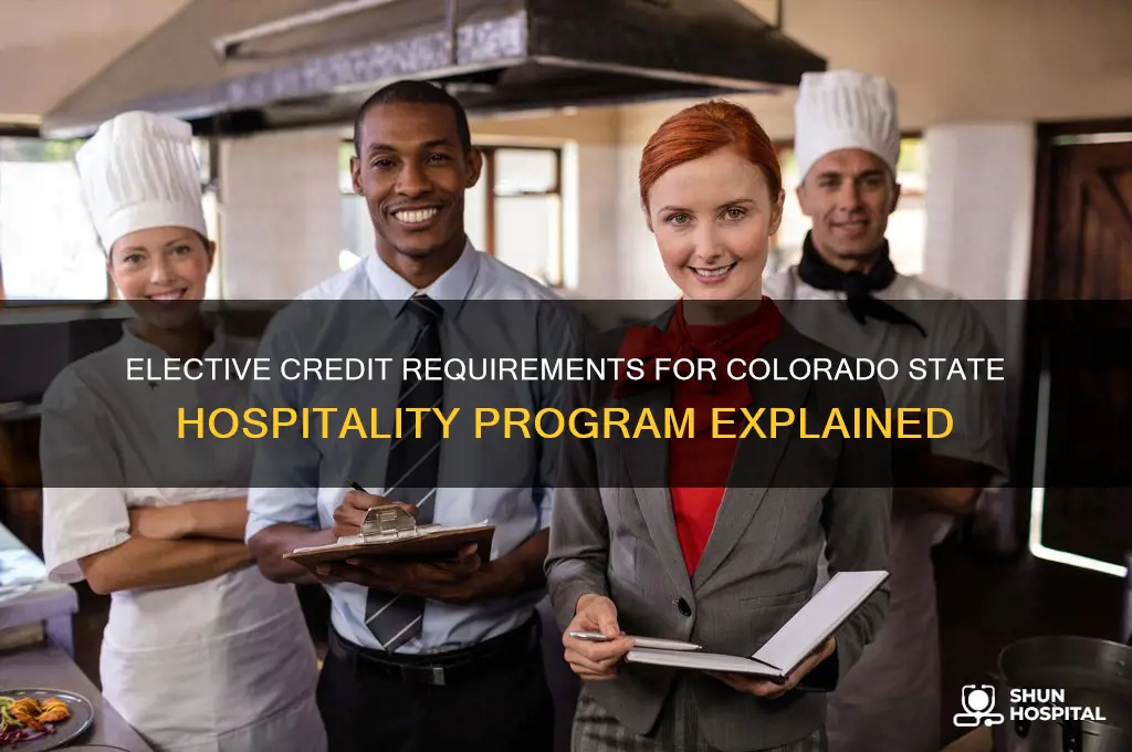 how many elective credits do i need colo state hospitality