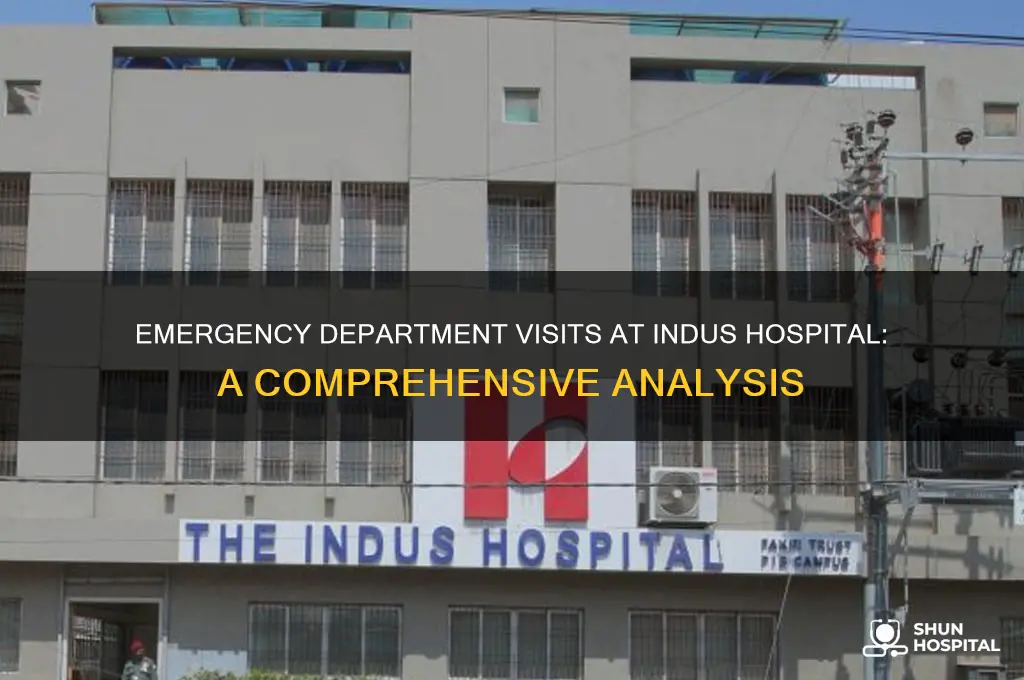 how many emergency department visits at the indus hospital