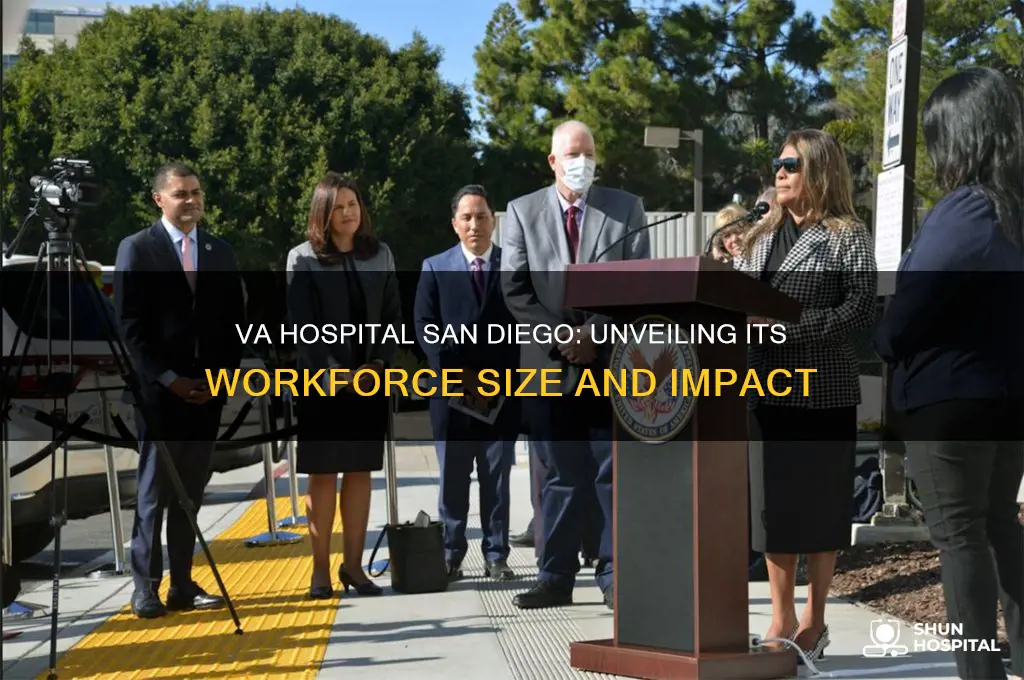 how many employees at the va hospital san diego