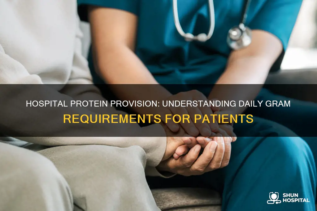 how many grams of protein does a hospital usually provide