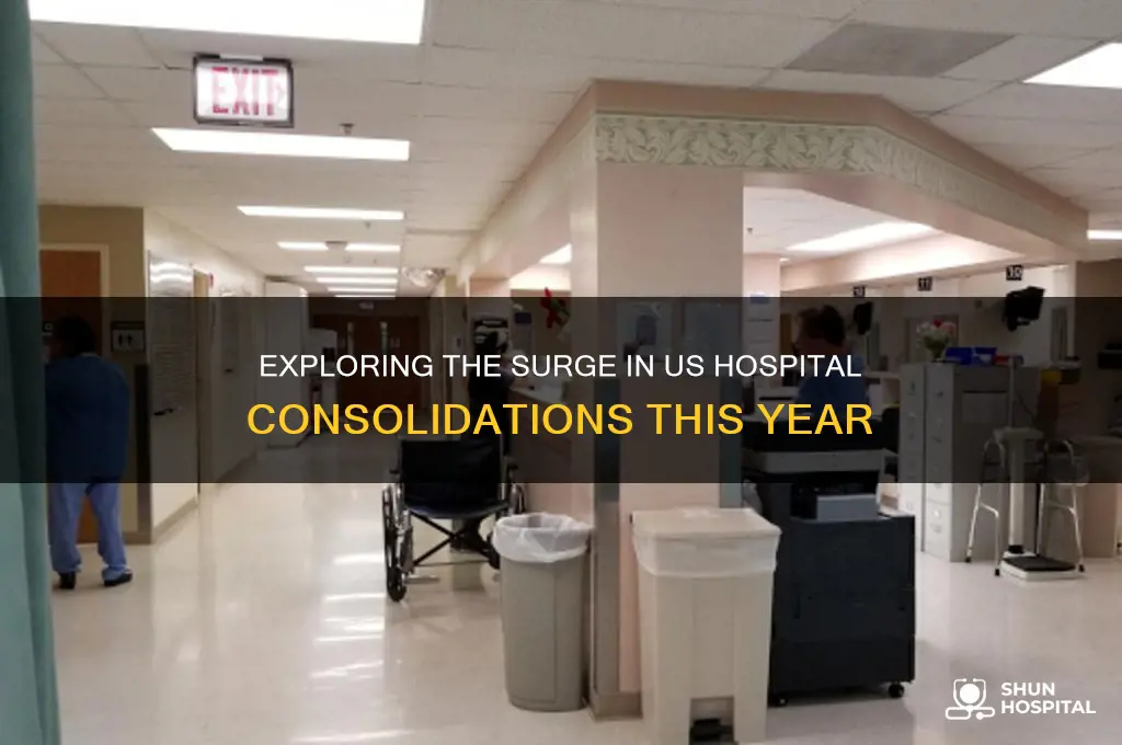 how many hospital consildations are in the us this yar