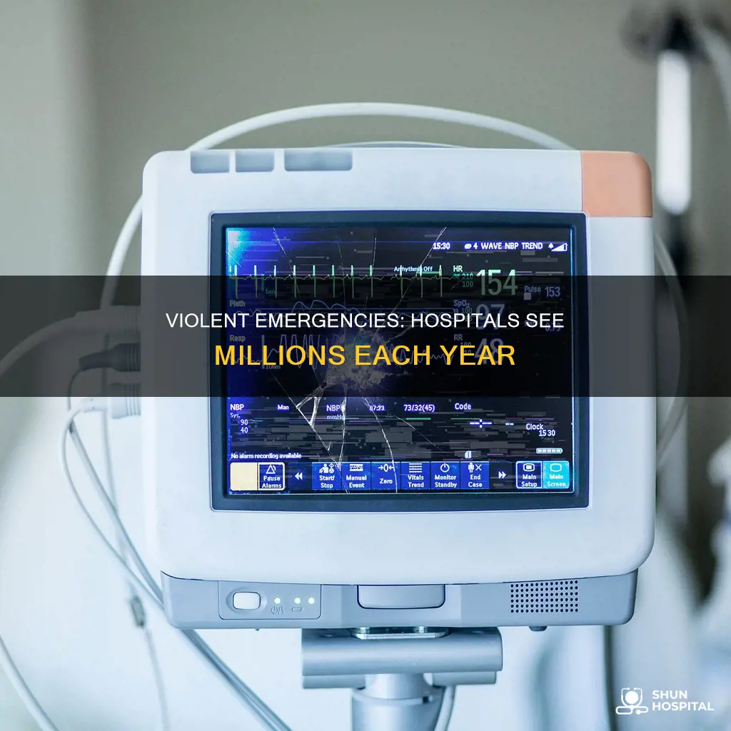 how many hospital violent emergency year million