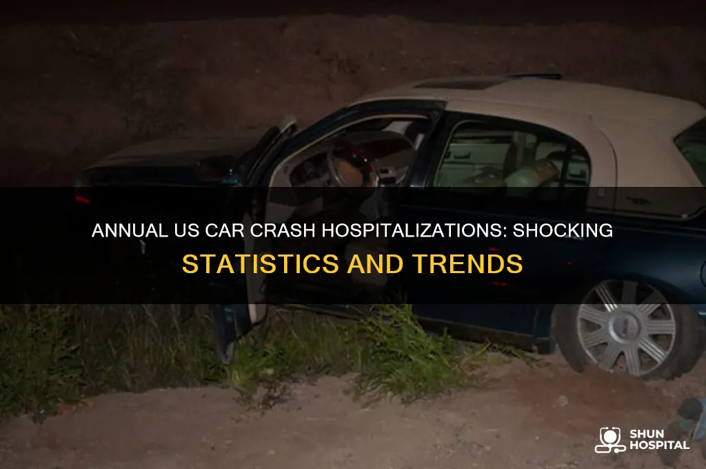 how many hospitalizations from car crashes in us each year
