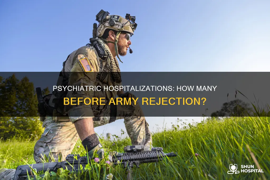 how many hospitalizations psychiatric before meb army