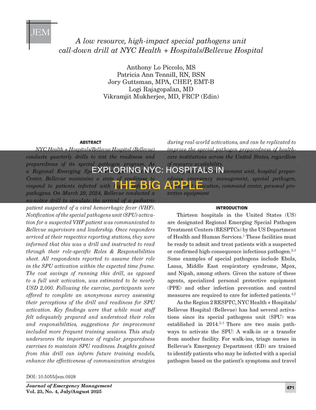 how many hospitals are in ny city