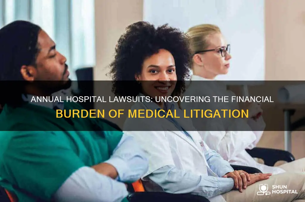 how many hospitals are sued for financial costs annually