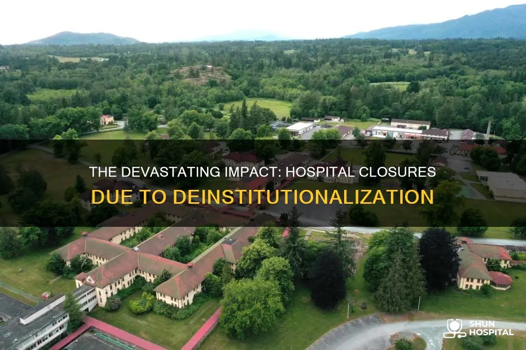 how many hospitals closed due to deinstitutionalzation