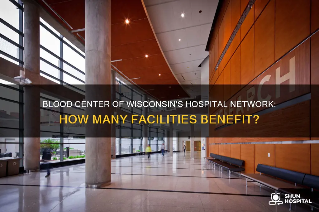 how many hospitals does the blood center of wisconsin provide