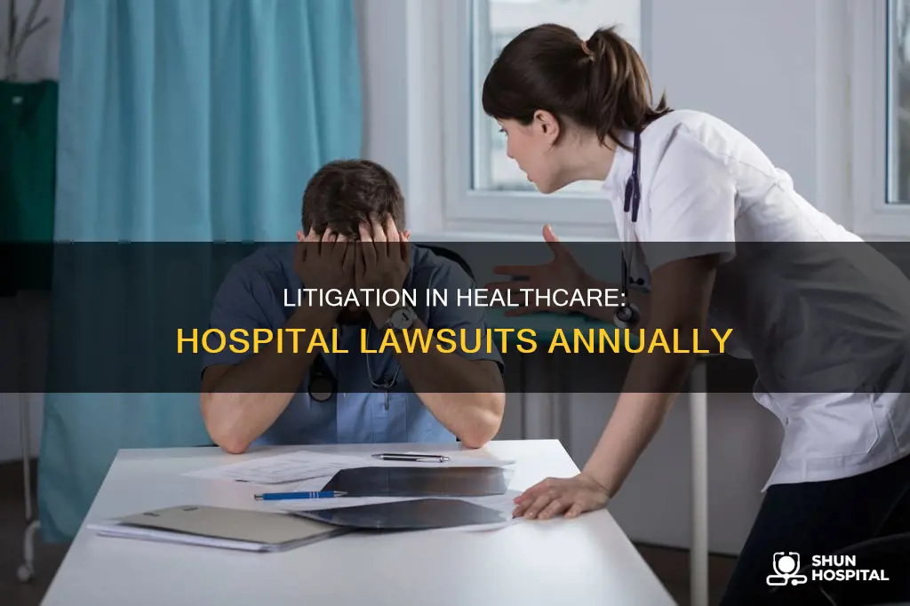 how many hospitals have litigation a year