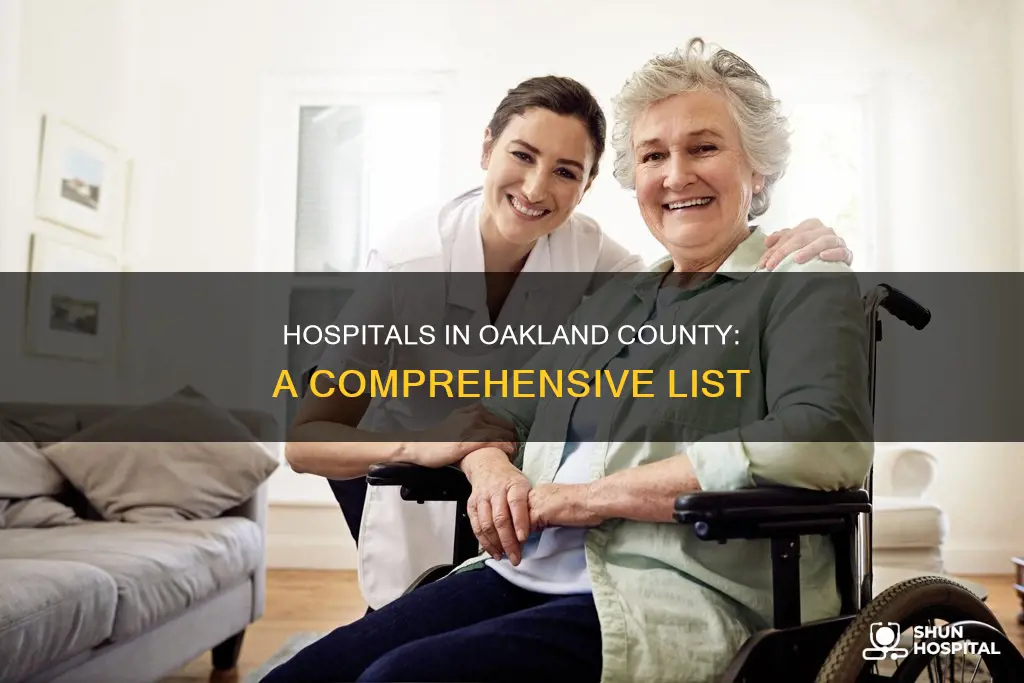 how many hospitals in oakland county mi