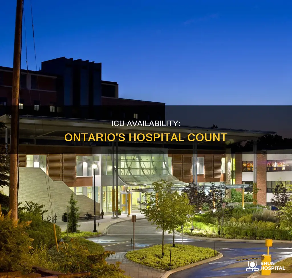 how many hospitals in ontario have icu