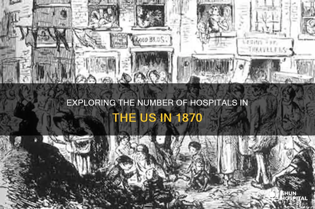 how many hospitals in the us were there in 1870