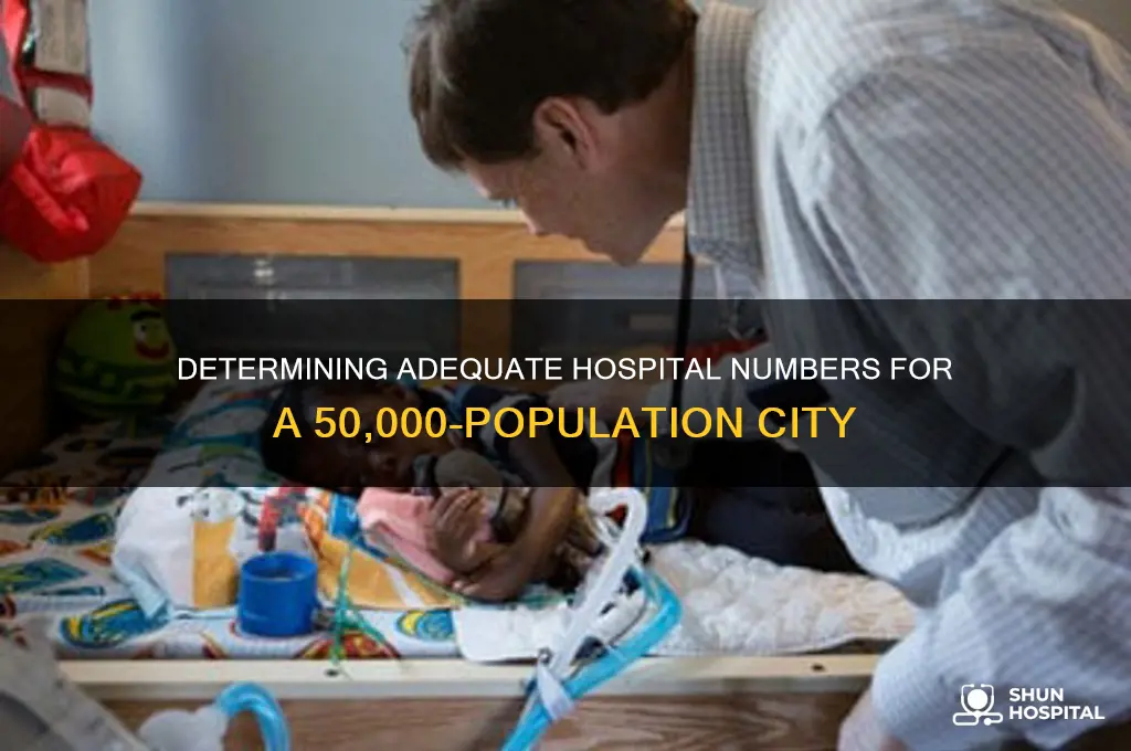how many hospitals needed for city 50 000 people
