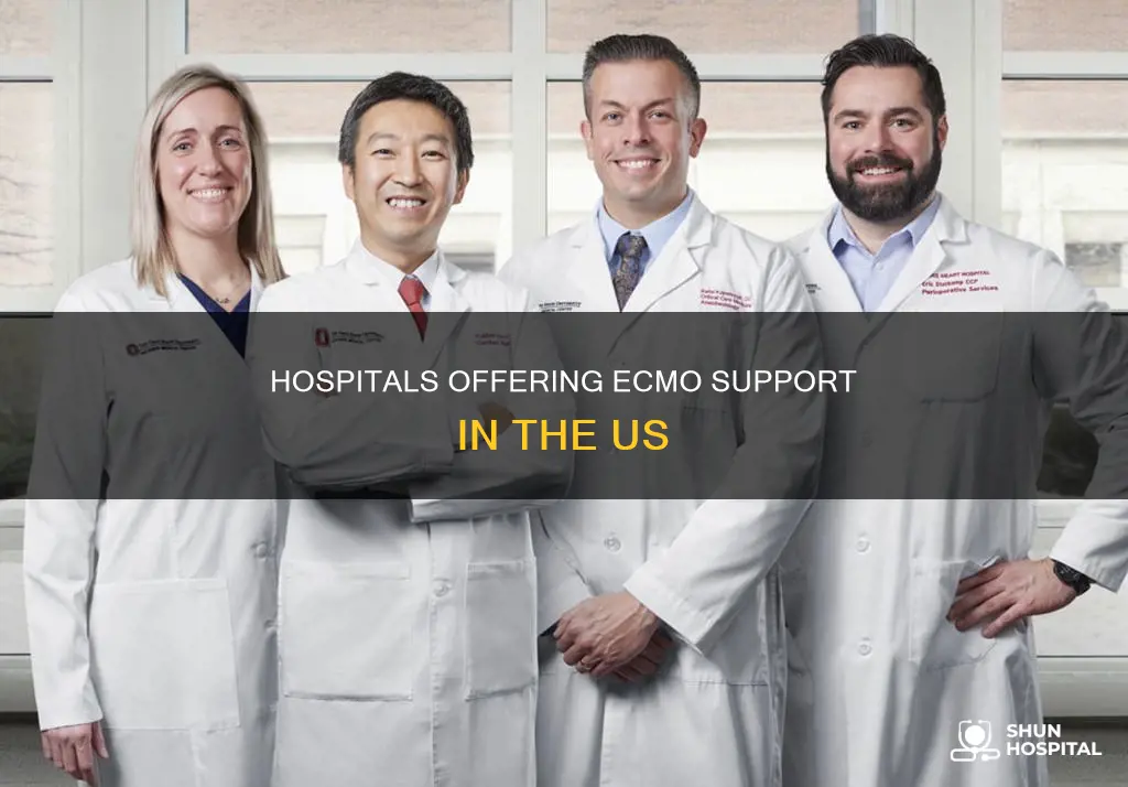 how many hospitals perform ecmo in us