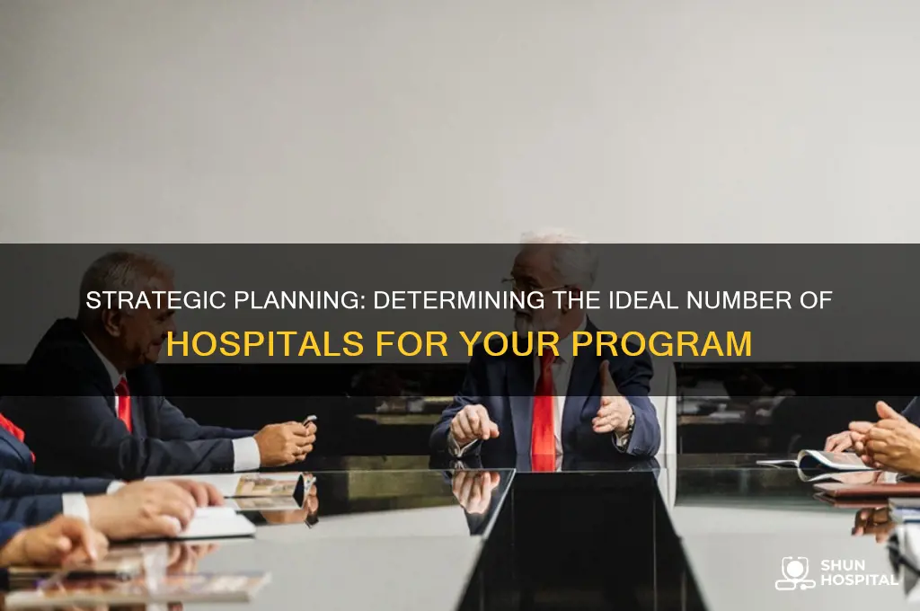 how many hospitals should you plan a program around