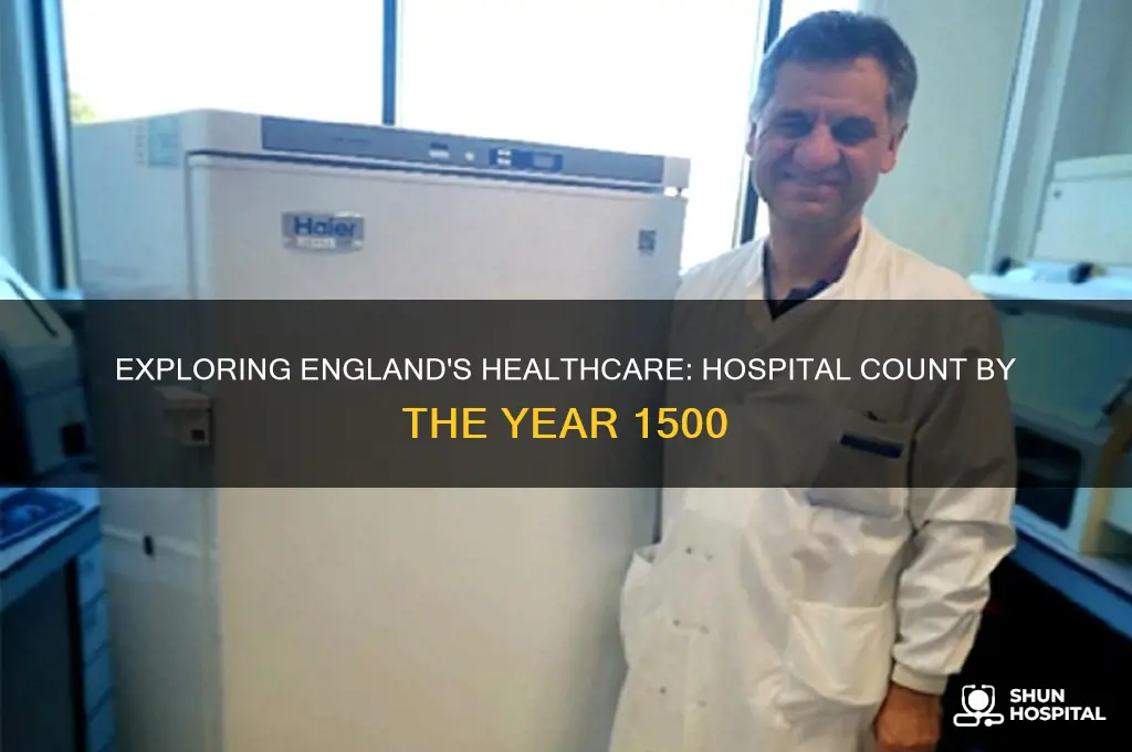 how many hospitals were there in england by 1500