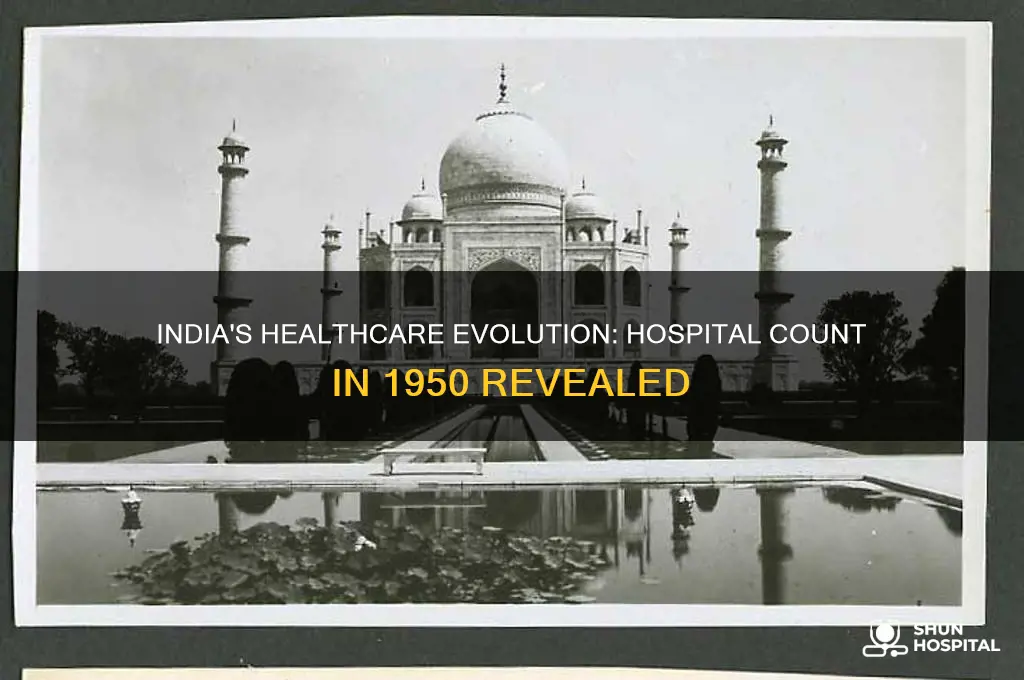 how many hospitals were there in india in 1950