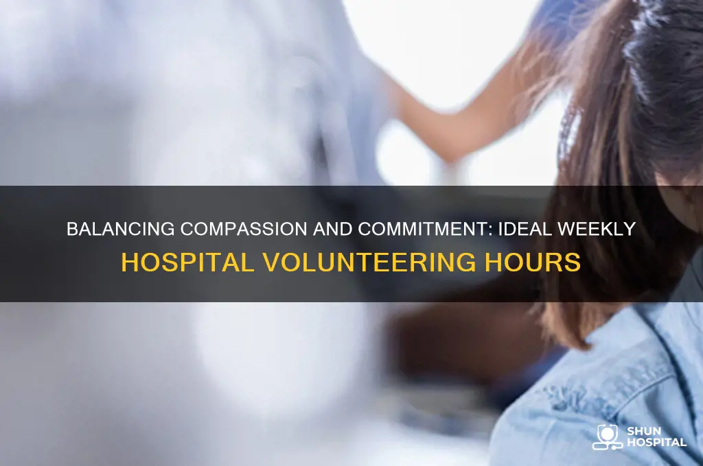 how many hours a week to volunteer at a hospital