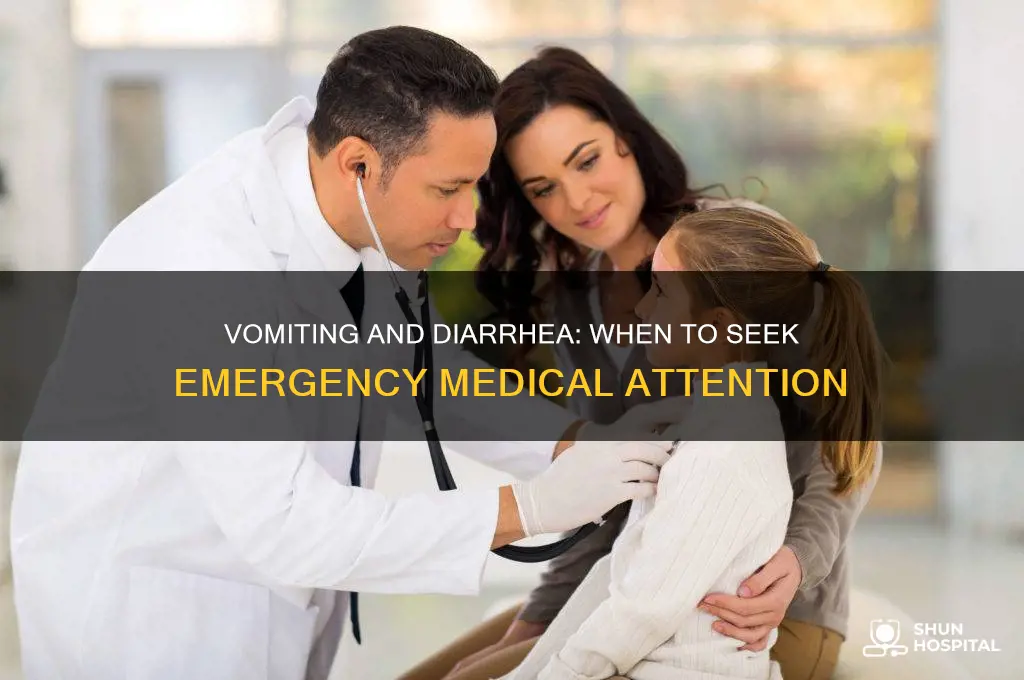 how many hours of vomiting and diarrhea before hospital