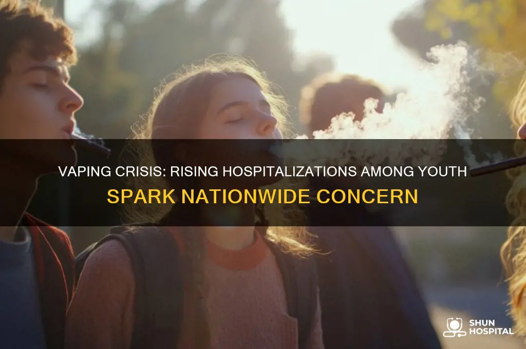 how many kid have been hospitalized due to vaping