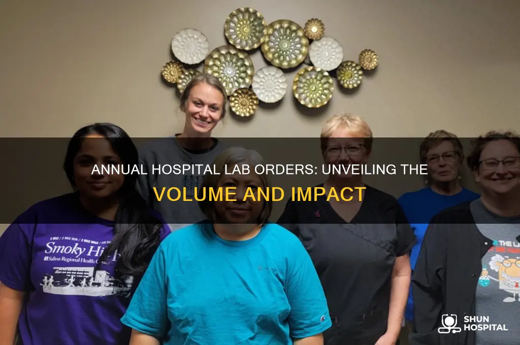 how many labs does a hospital order in a year