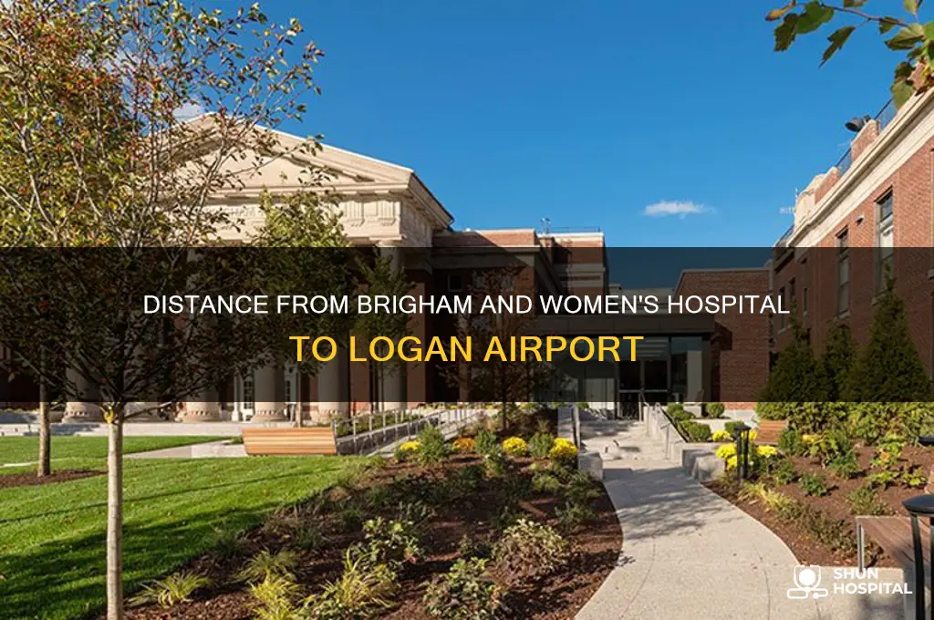 how many miles from brigham woman hospital to logan airport