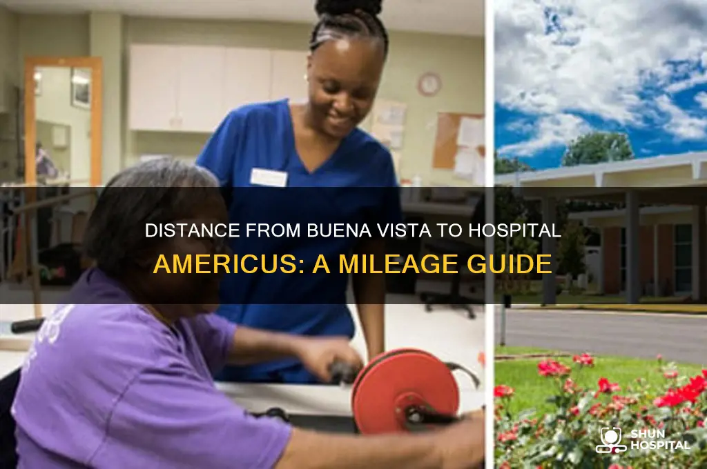 how many miles from buena vista to hospital americus