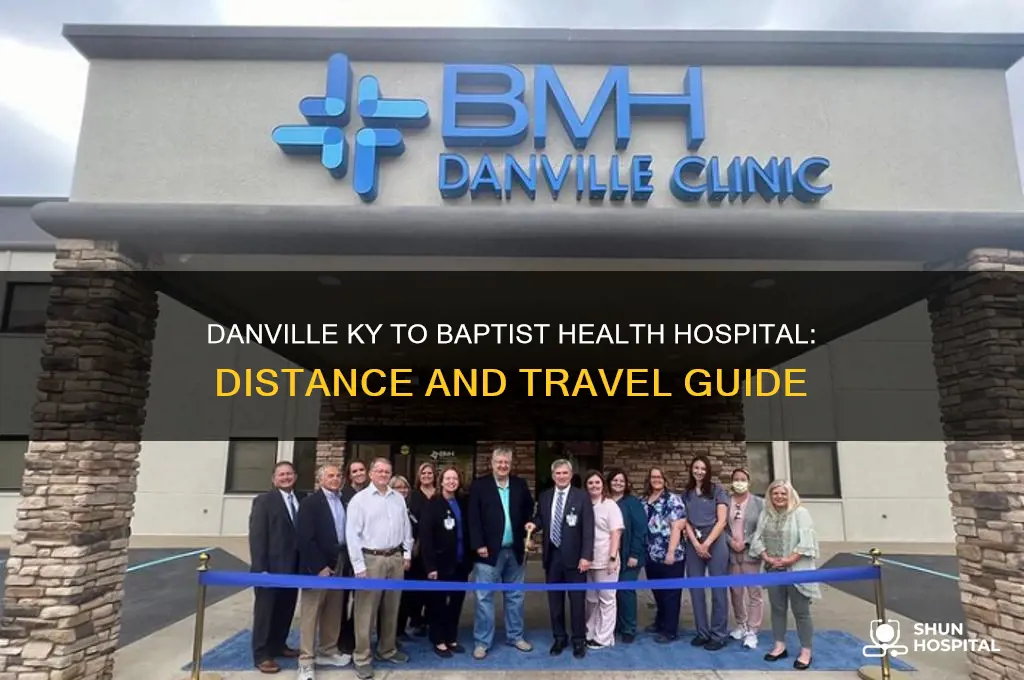 how many miles from danville ky to baptist health hospital
