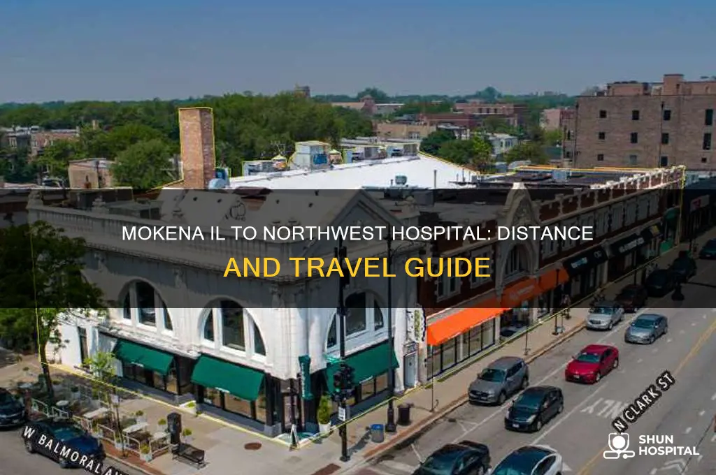 how many miles from mokena il to northwest hospital