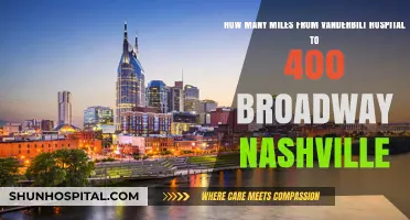 Vanderbilt Hospital to 400 Broadway Nashville: Distance and Directions