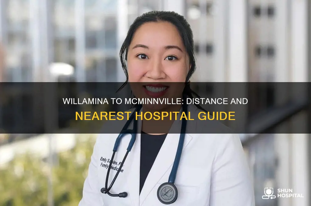 how many miles from willamina or to mcminnville or hospital