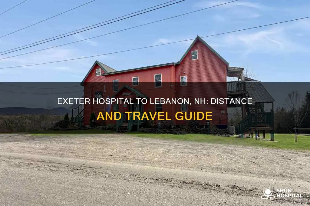 how many miles is exeter hospital from lebanon nh