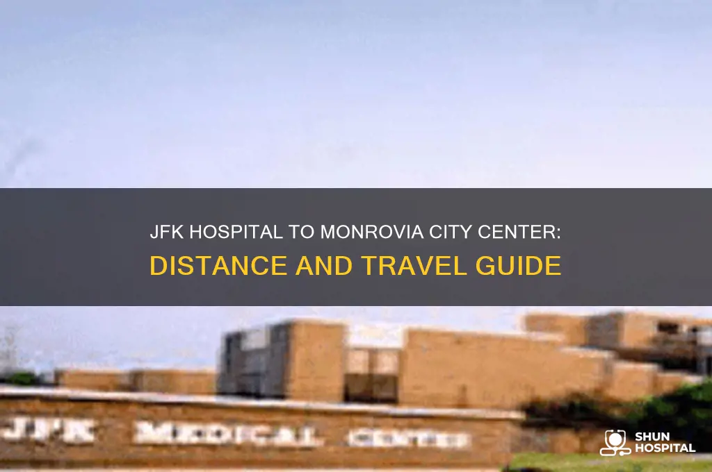how many miles is jfk hospital to monrovia city center