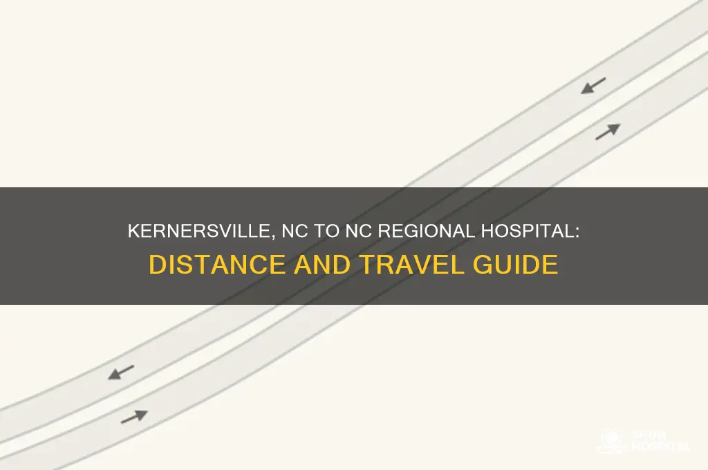 how many miles is kernersville nc from nc regional hospital