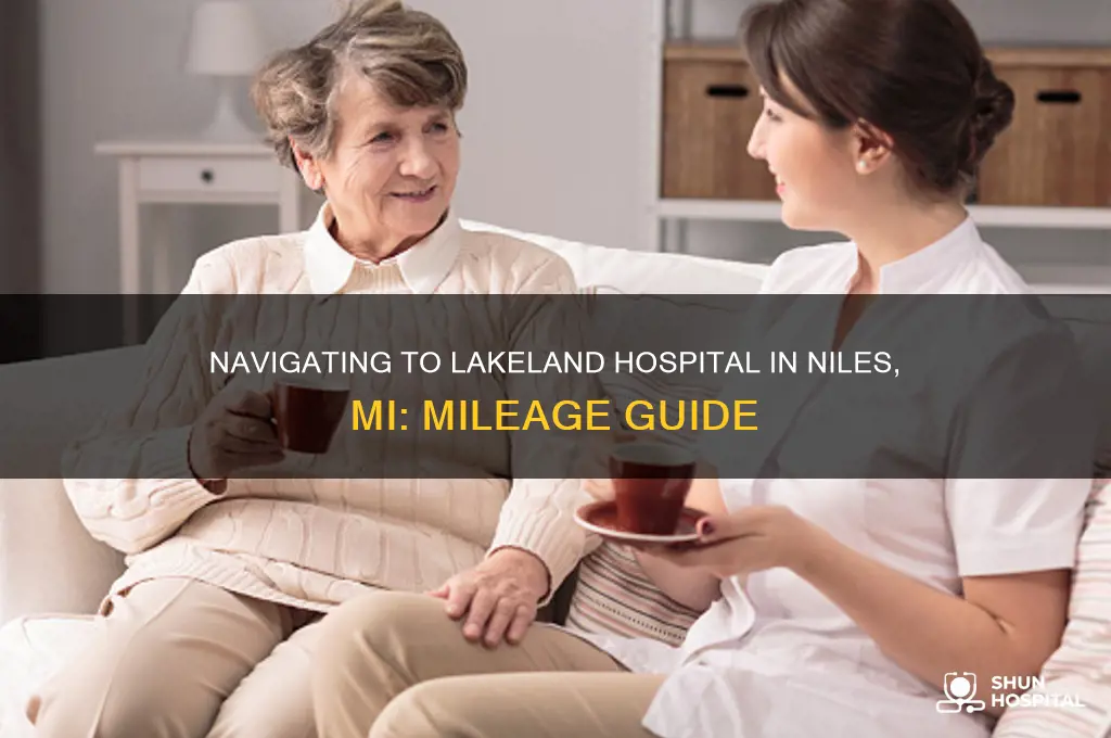 how many miles to lakelland hospital in niles mi