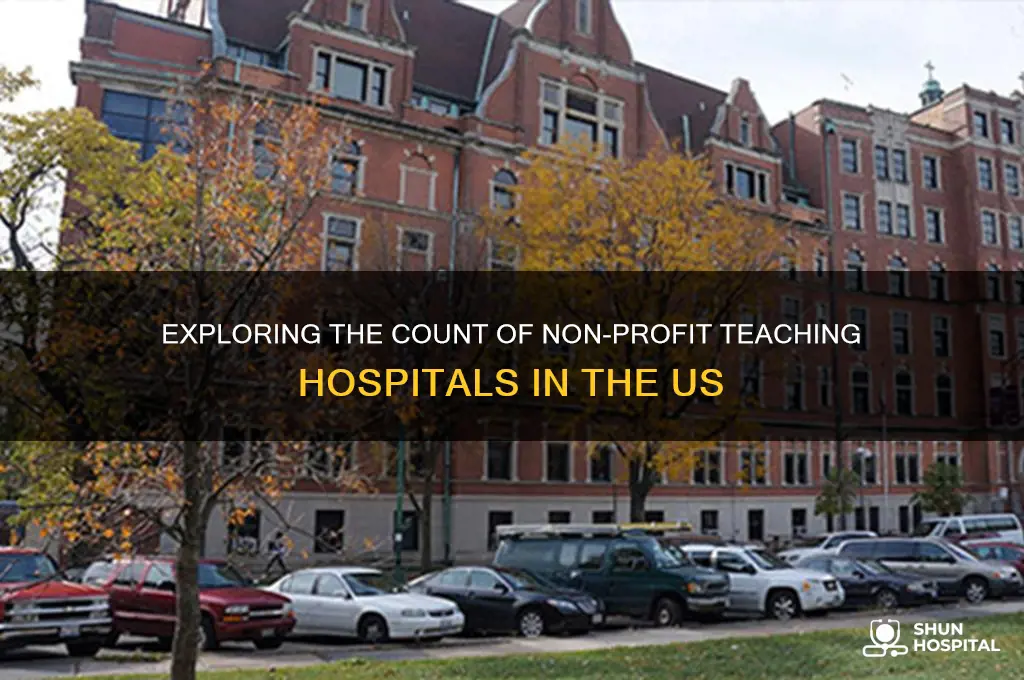how many non-profit teaching hospitals are their in the us