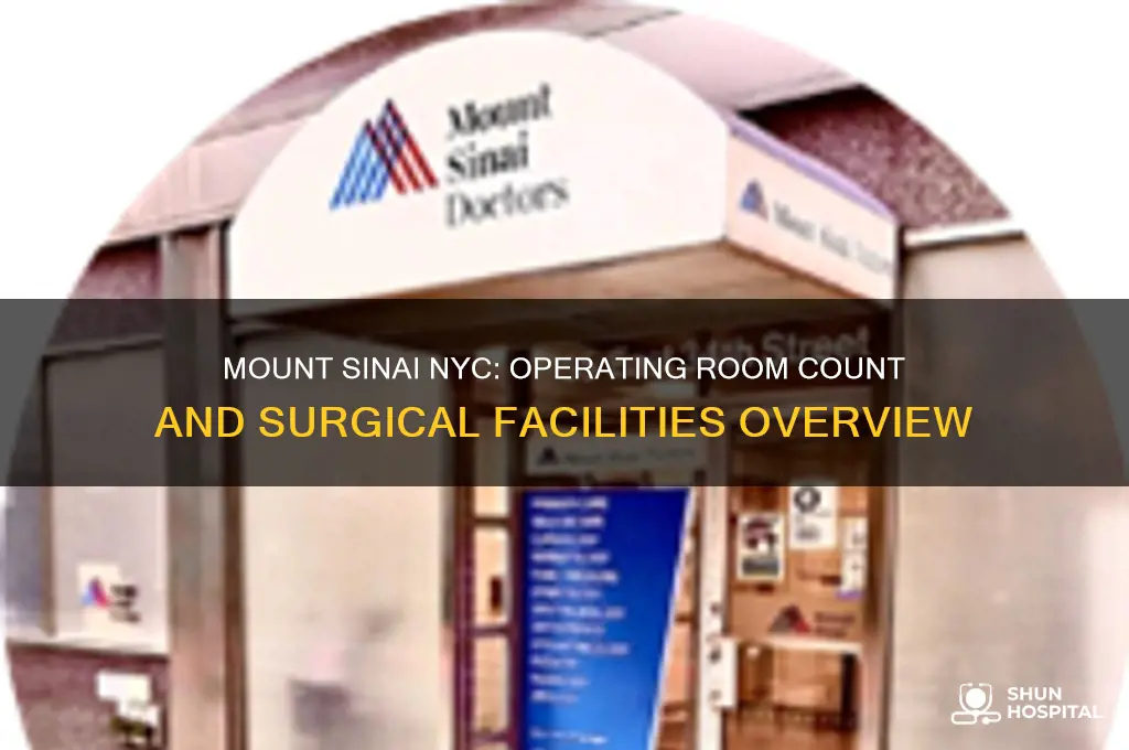 how many operating rooms in mount sinai hospital in nyc