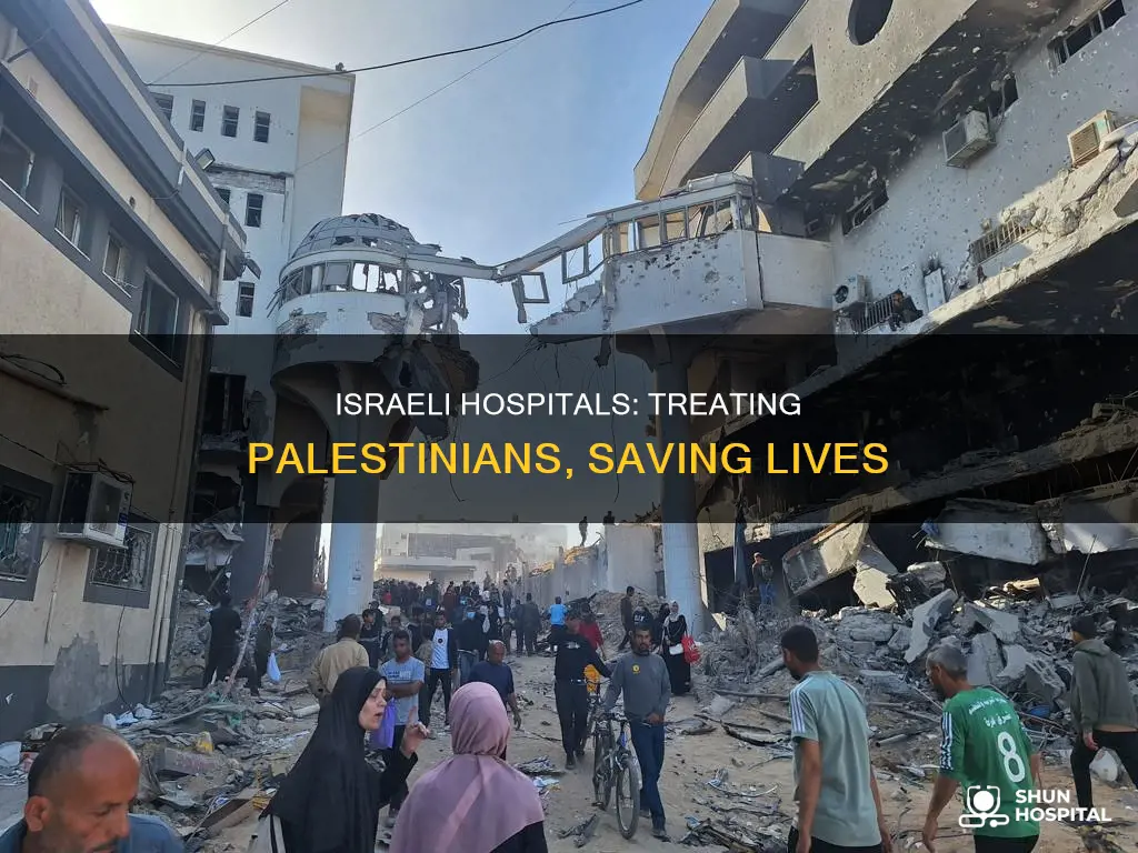 how many palestinians treated in israeli hospitals