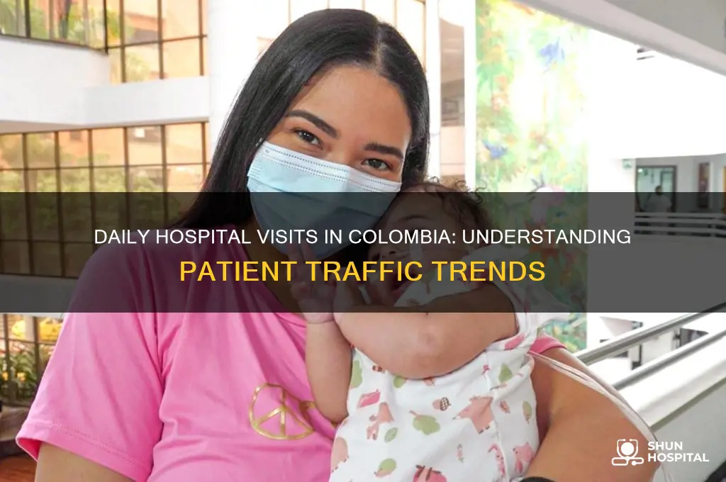 how many people a day visit hospitals in colombis