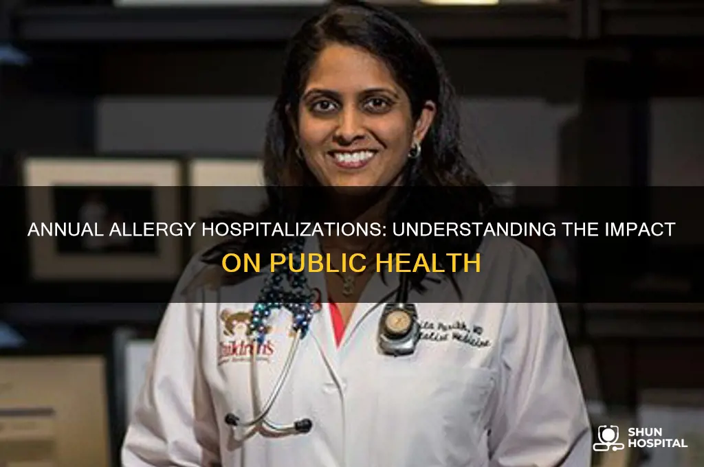how many people are hospitalized due to allergies each year