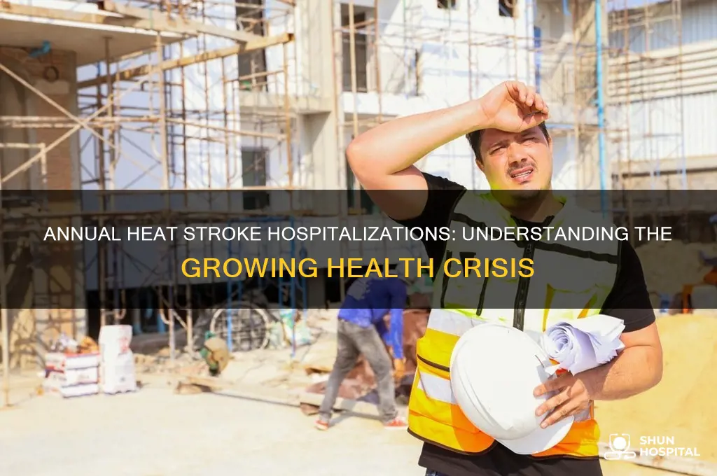 how many people are hospitalized for heat stroke yearly