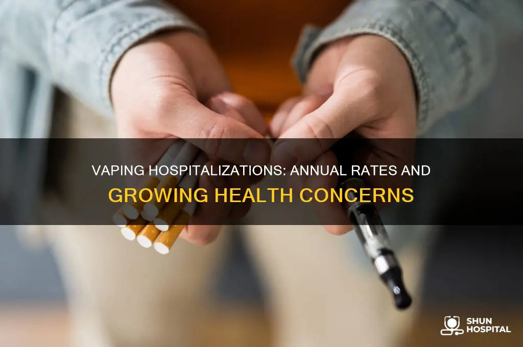 how many people are hospitalized from vaping each year