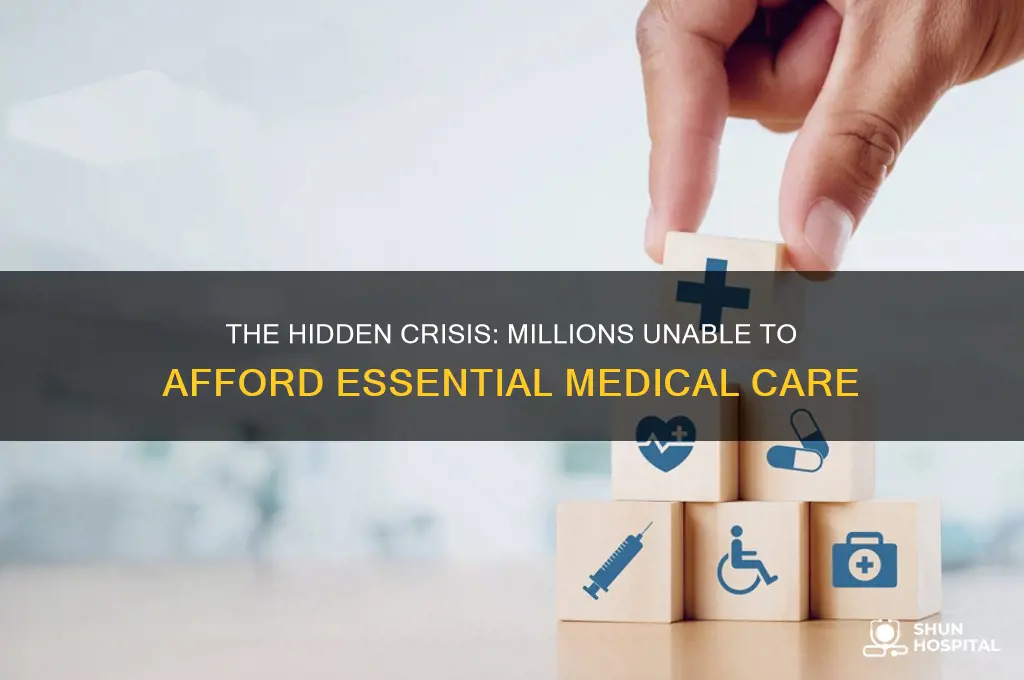 how many people cannot afford medical care or hospital care