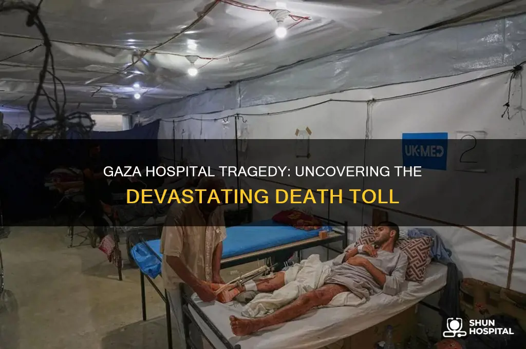 how many people died at the hospital in gaza