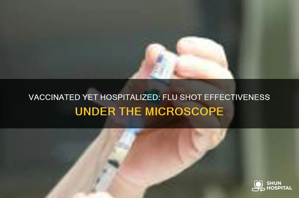 how many people in hospital with flu have been vaccinated