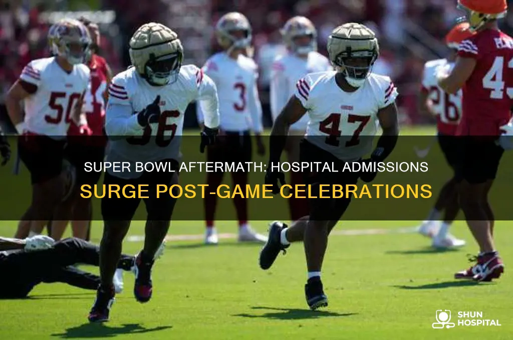 how many people were put the hospital after the superbowl