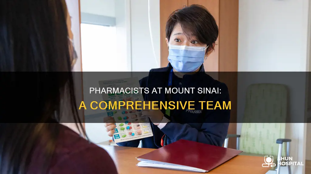 how many pharmacists in mount sinai hospital
